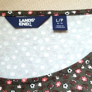 Lands' End Twist Front Dress Large Petite New